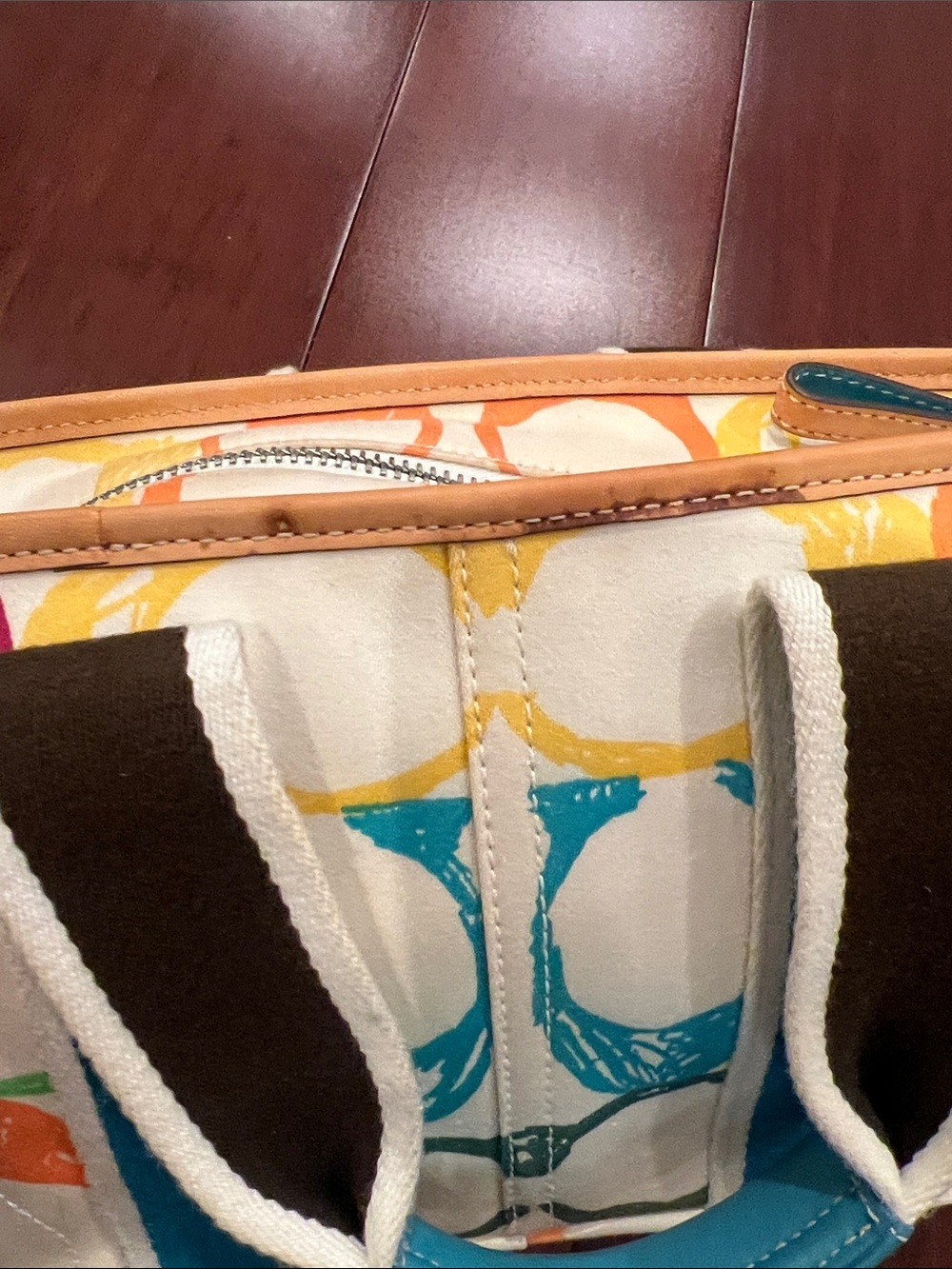Vintage Coach Hamptons Scribble mini tote bag. - Picture 10 of 13